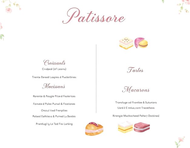 Karta planów kulinarnych